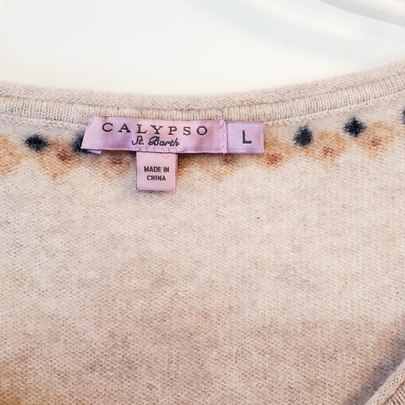 Calypso St. Barth Cashmere Beaded Short Sleeve Sweater - Picture 9 of 14